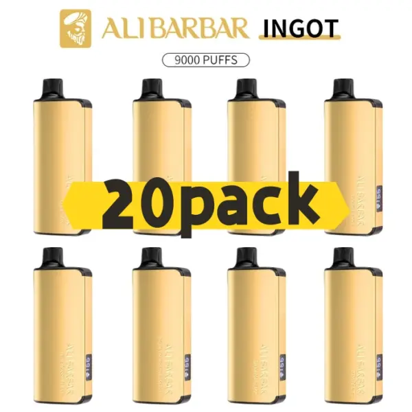 Alibarbar Ingot 9000 puffs-100 pack Multiple flavors