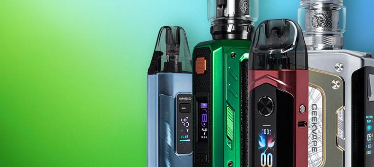 Three vapers smiling while using Foger Switch Pro devices, best foger vape flavors
