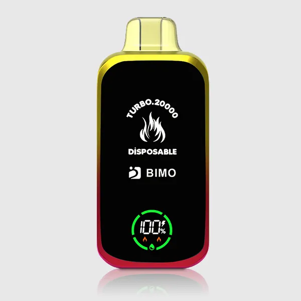 Close-up of a foger vape battery charging via USB-C cable with green LED indicator showing full charge – foger vape battery