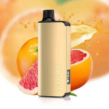 Person holding a vape device with "fume black ice flavor" imagery, taking a steady puff