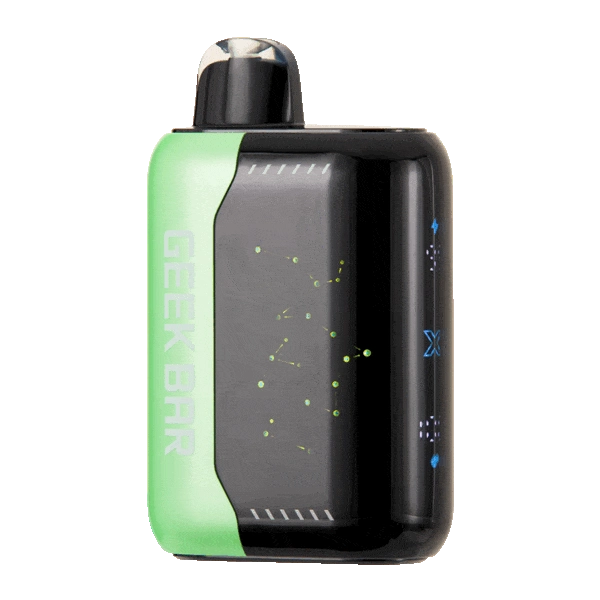 Geek Bar Pulse X Blue Razz next to sour apple variant showing device lineup