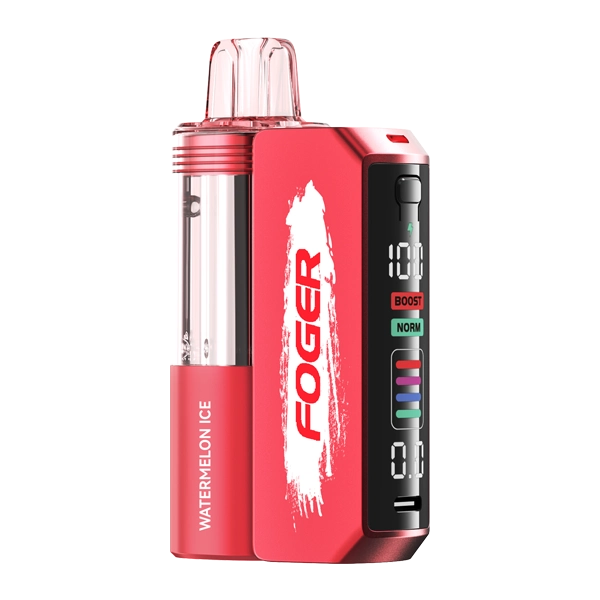 Close-up of mesh coil inside a cherry slush vape device