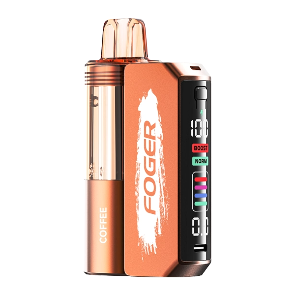 User holding a Lost Mary device with digiflavor black and blue flavor vapor visible